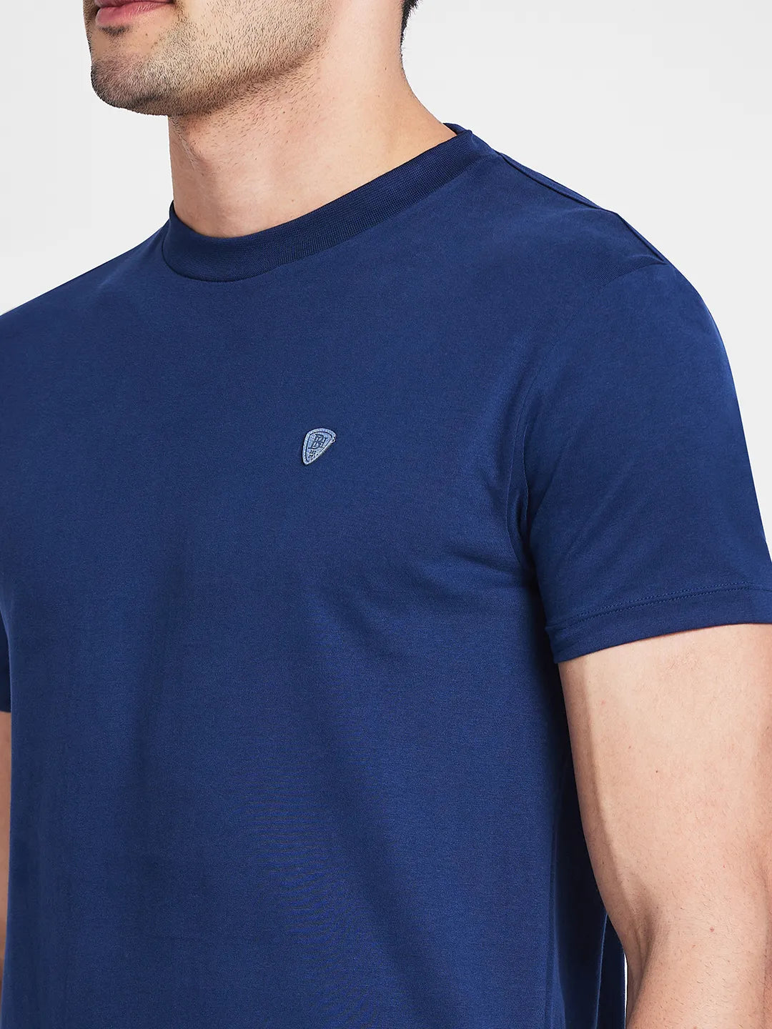 Navy Regular Fit Round Neck Mens' T-Shirt by Being Human Clothing