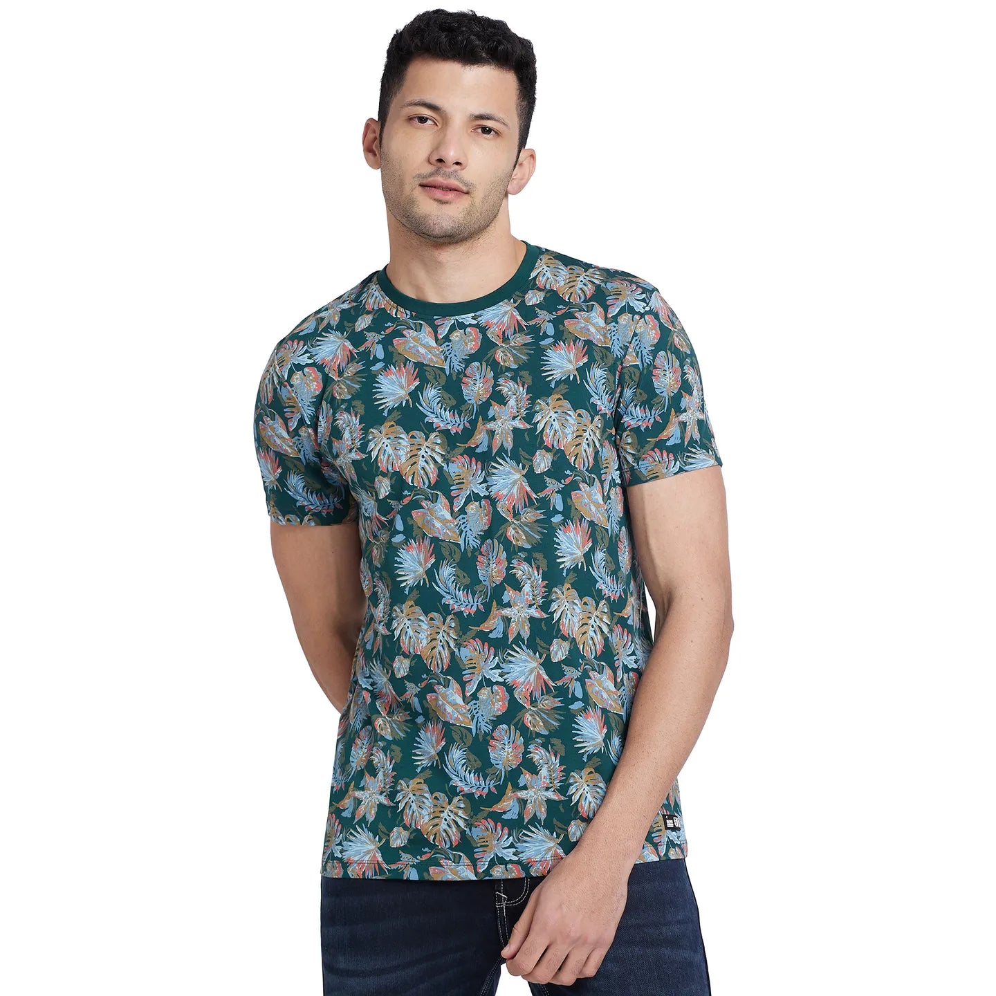 Umber Regular Fit Round Neck Men's T-Shirt by Being Human Clothing