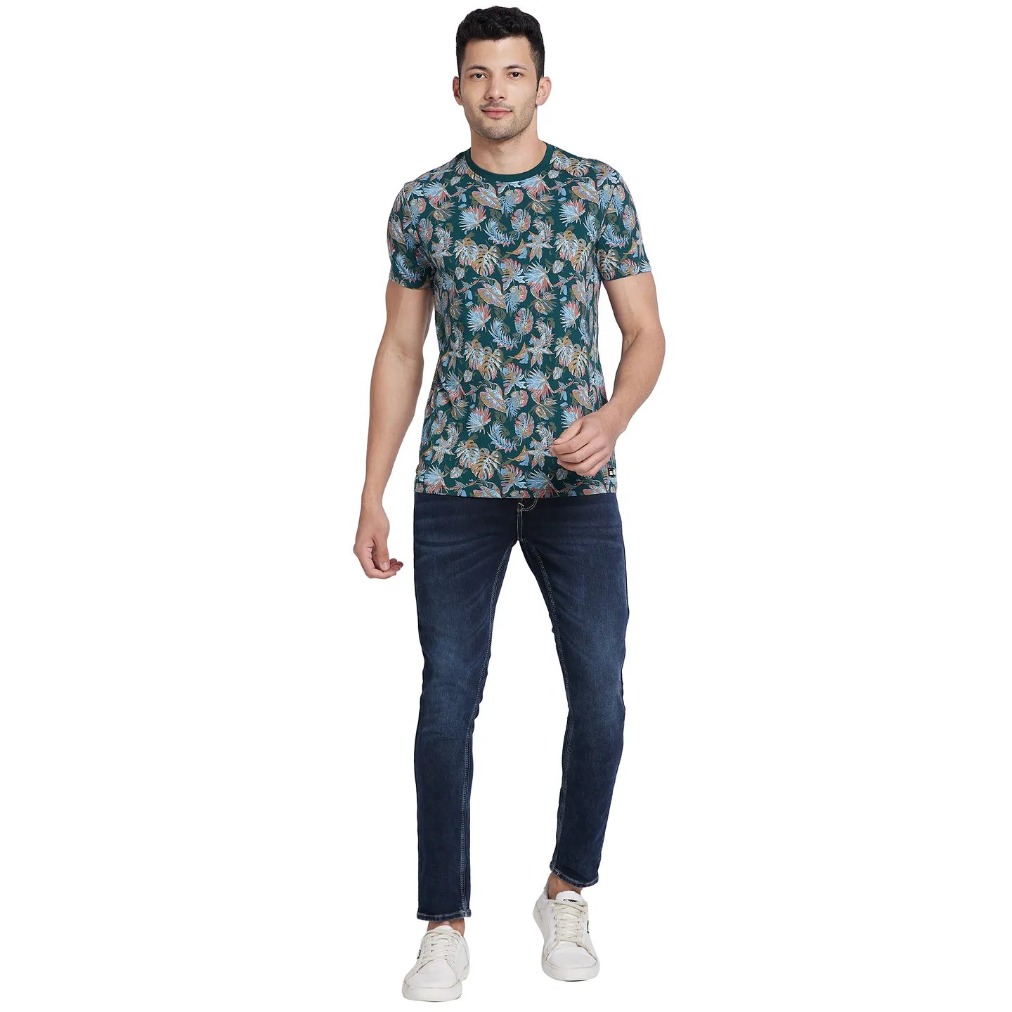 Umber Regular Fit Round Neck Men's T-Shirt by Being Human Clothing