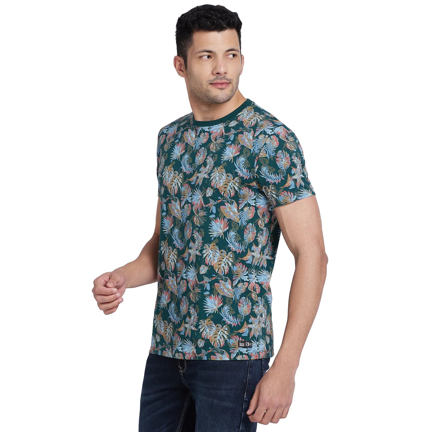 Umber Regular Fit Round Neck Men's T-Shirt by Being Human Clothing