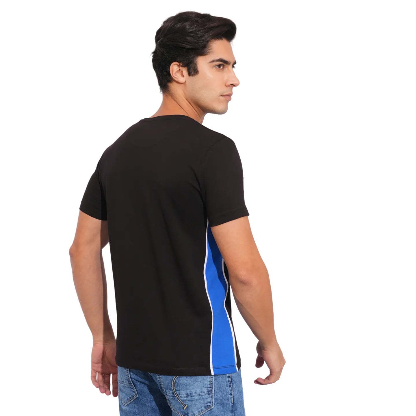 Black Regular Fit Men's T-Shirt By Being Human Clothing
