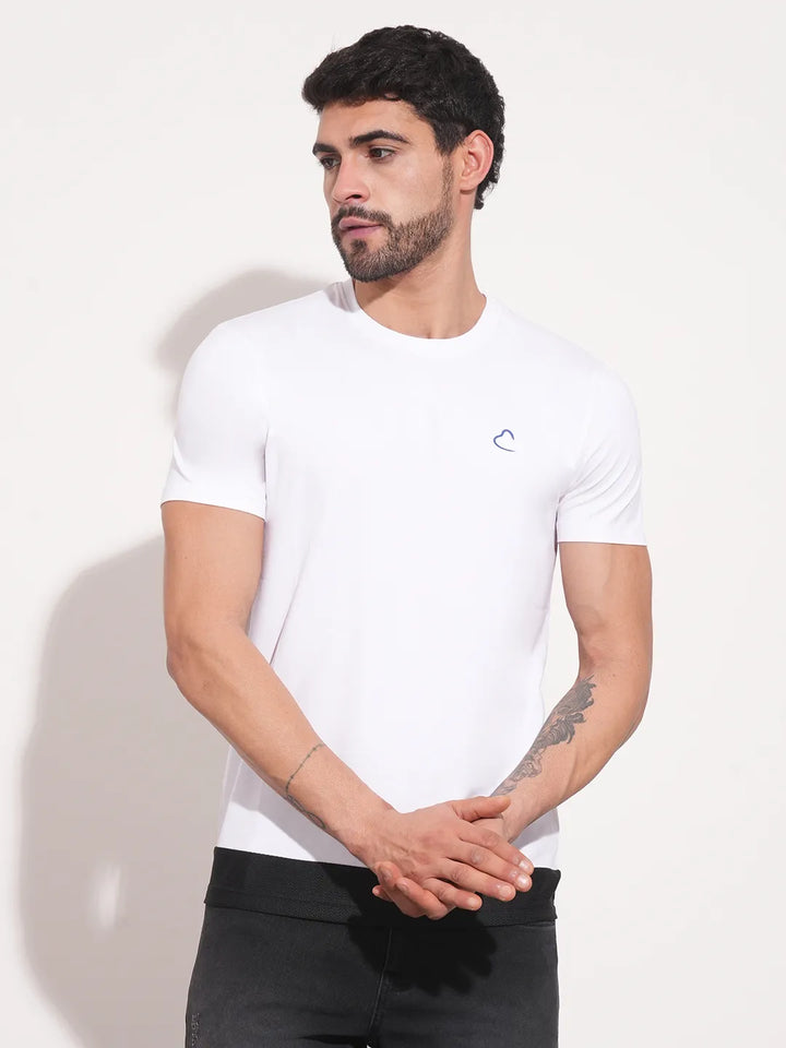 White Men's Short Sleeves T-Shirt by Being Human Clothing