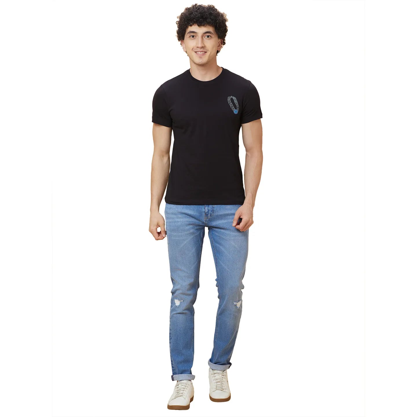 Being Human Clothing Mens Crew Neck T-Shirts-Black