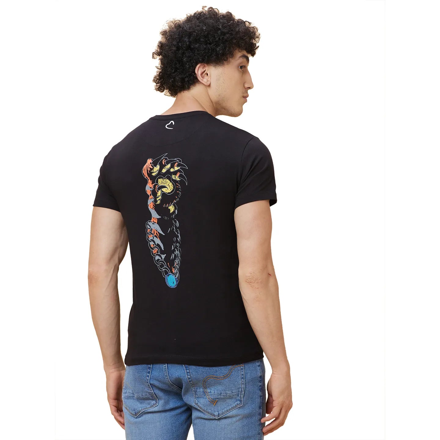 Being Human Clothing Mens Crew Neck T-Shirts-Black