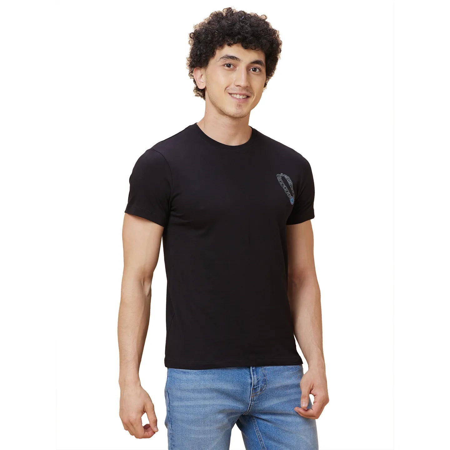 Being Human Clothing Mens Crew Neck T-Shirts-Black