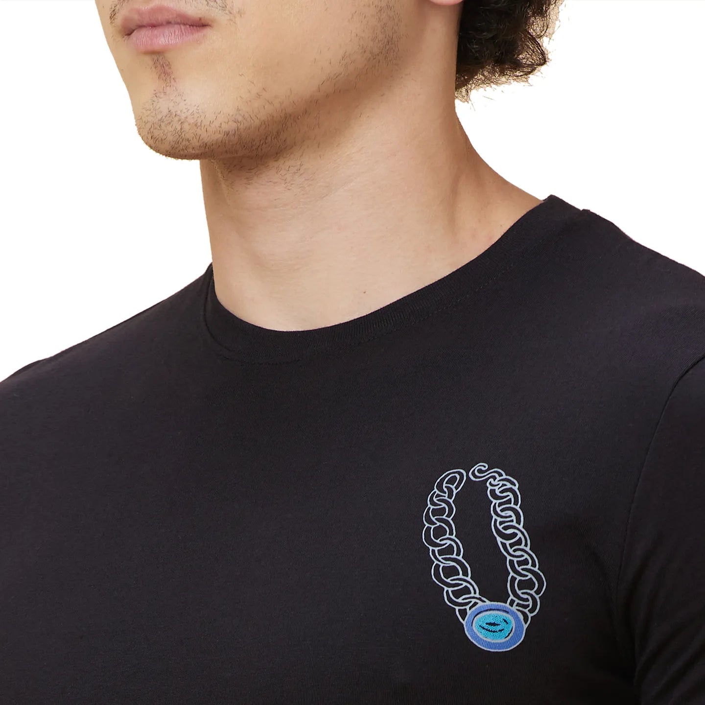 Being Human Clothing Mens Crew Neck T-Shirts-Black