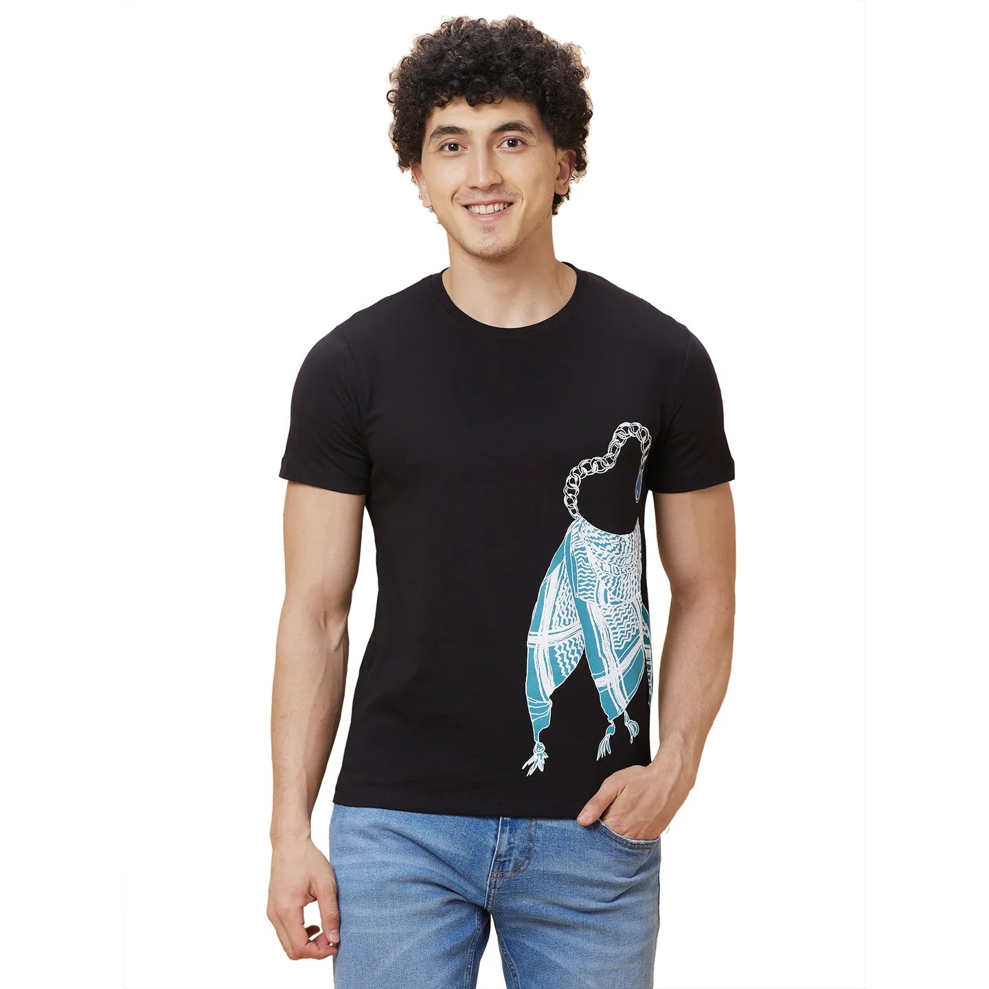 Being Human Clothing Mens Crew Neck T-Shirts-Black