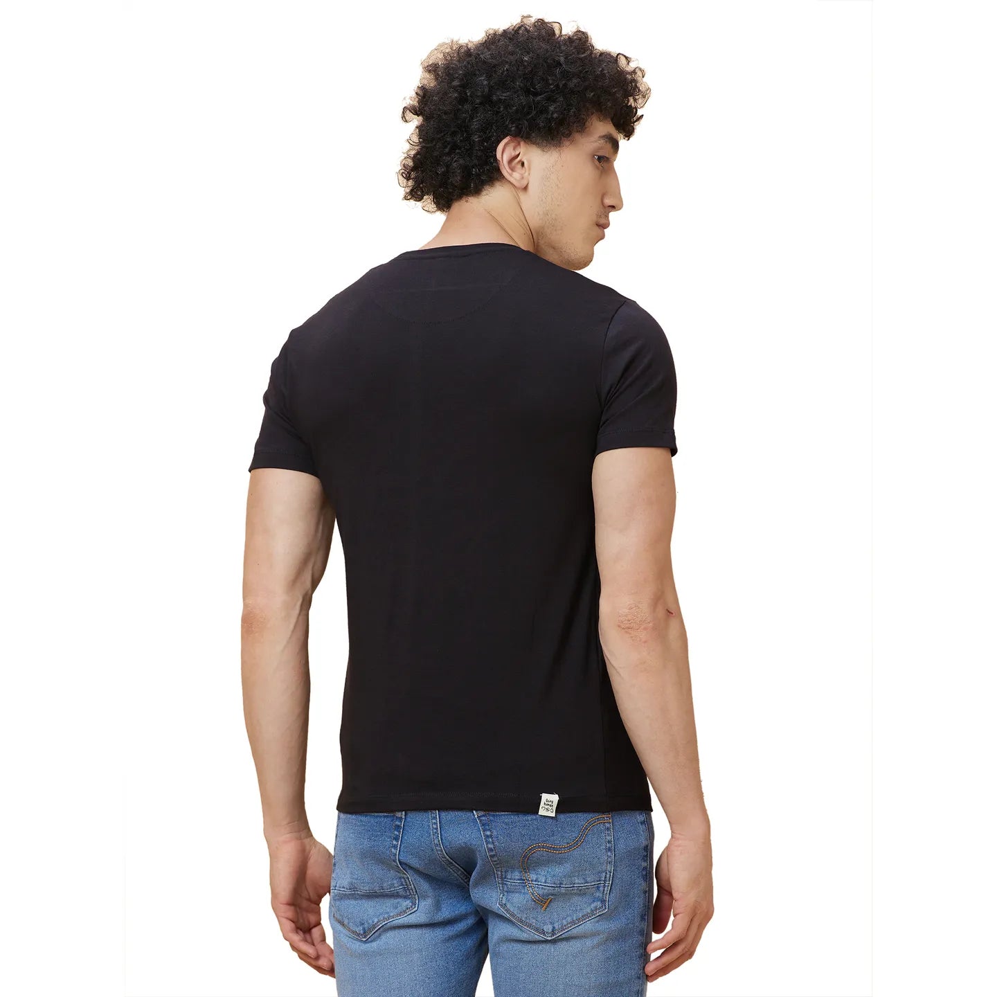 Being Human Clothing Mens Crew Neck T-Shirts-Black