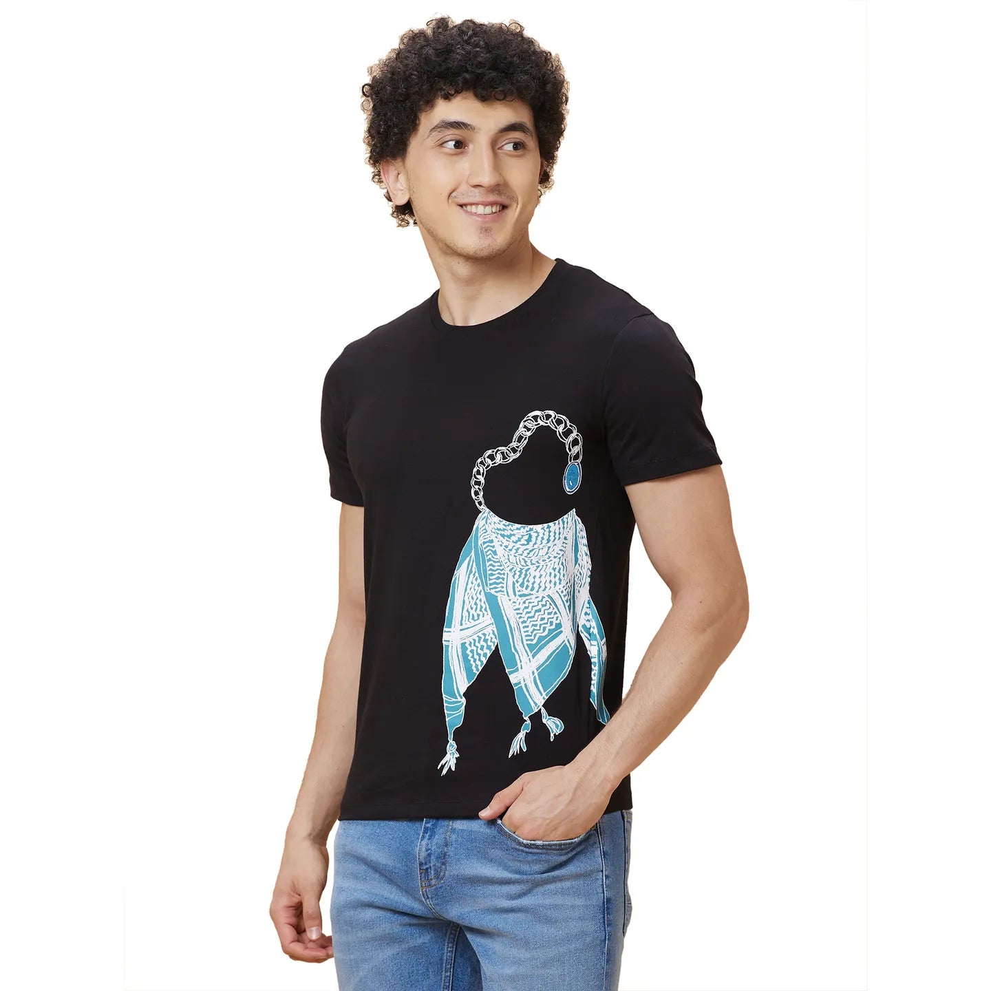 Being Human Clothing Mens Crew Neck T-Shirts-Black