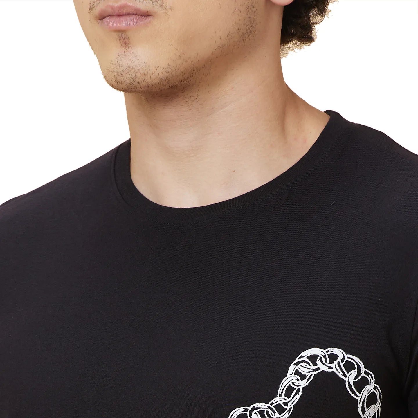 Being Human Clothing Mens Crew Neck T-Shirts-Black