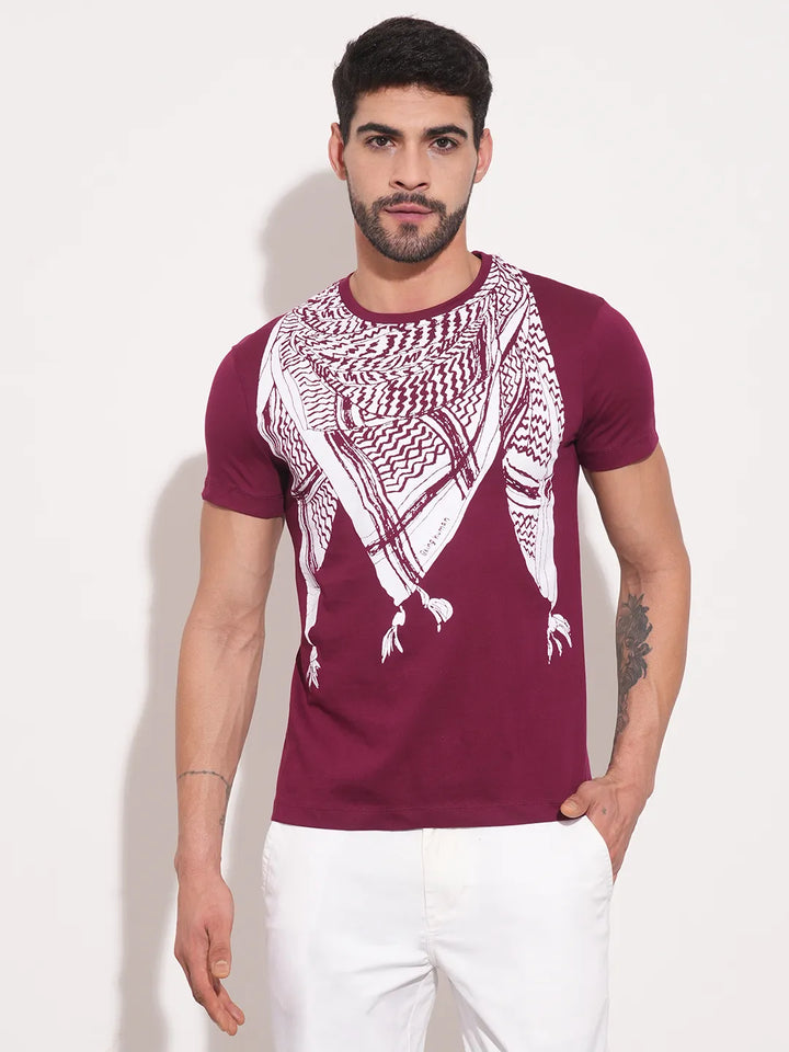 Brick Regular Fit Round Neck Men's T-Shirt by Being Human Clothing