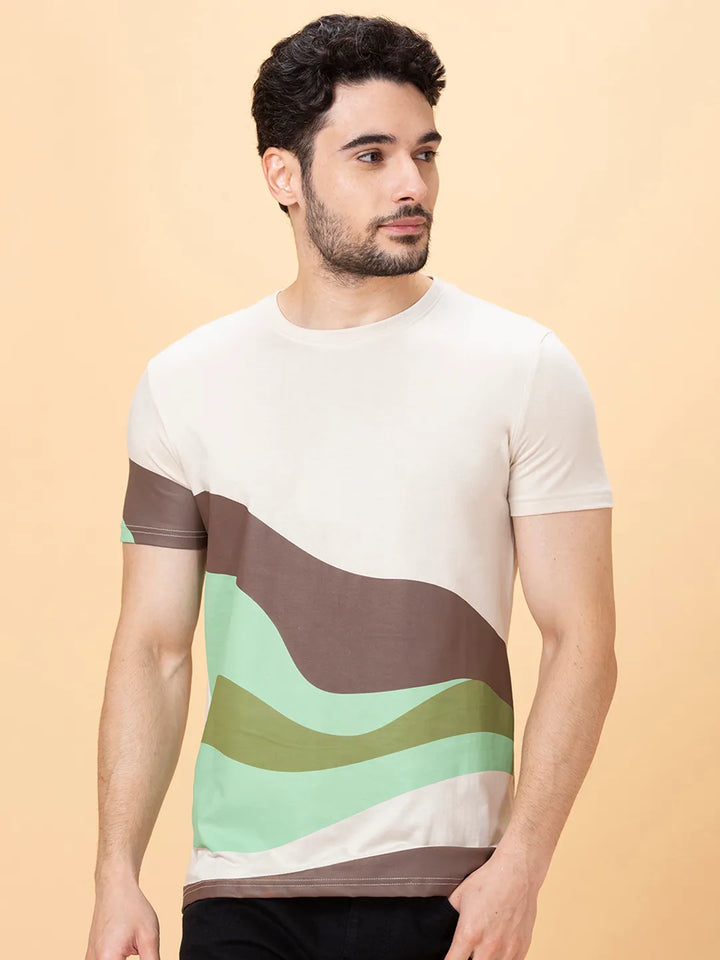 White Slim Fit Men's Short Sleeves T-Shirt by Being Human Clothing