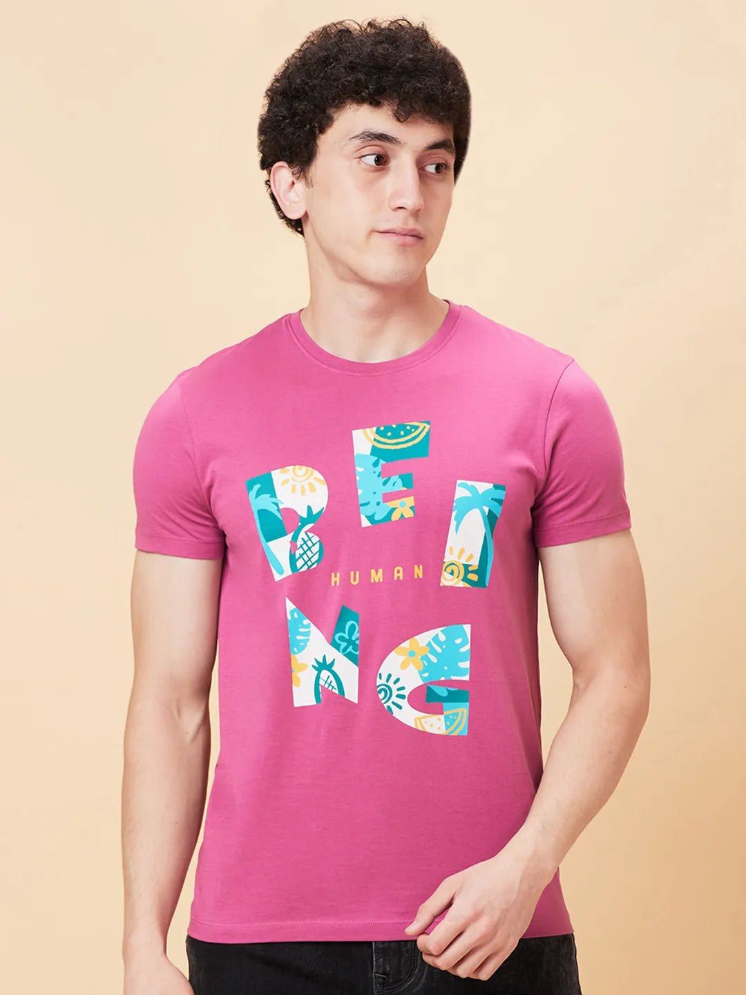 Being Human Clothing Men None T-Shirts-Mauve Haze
