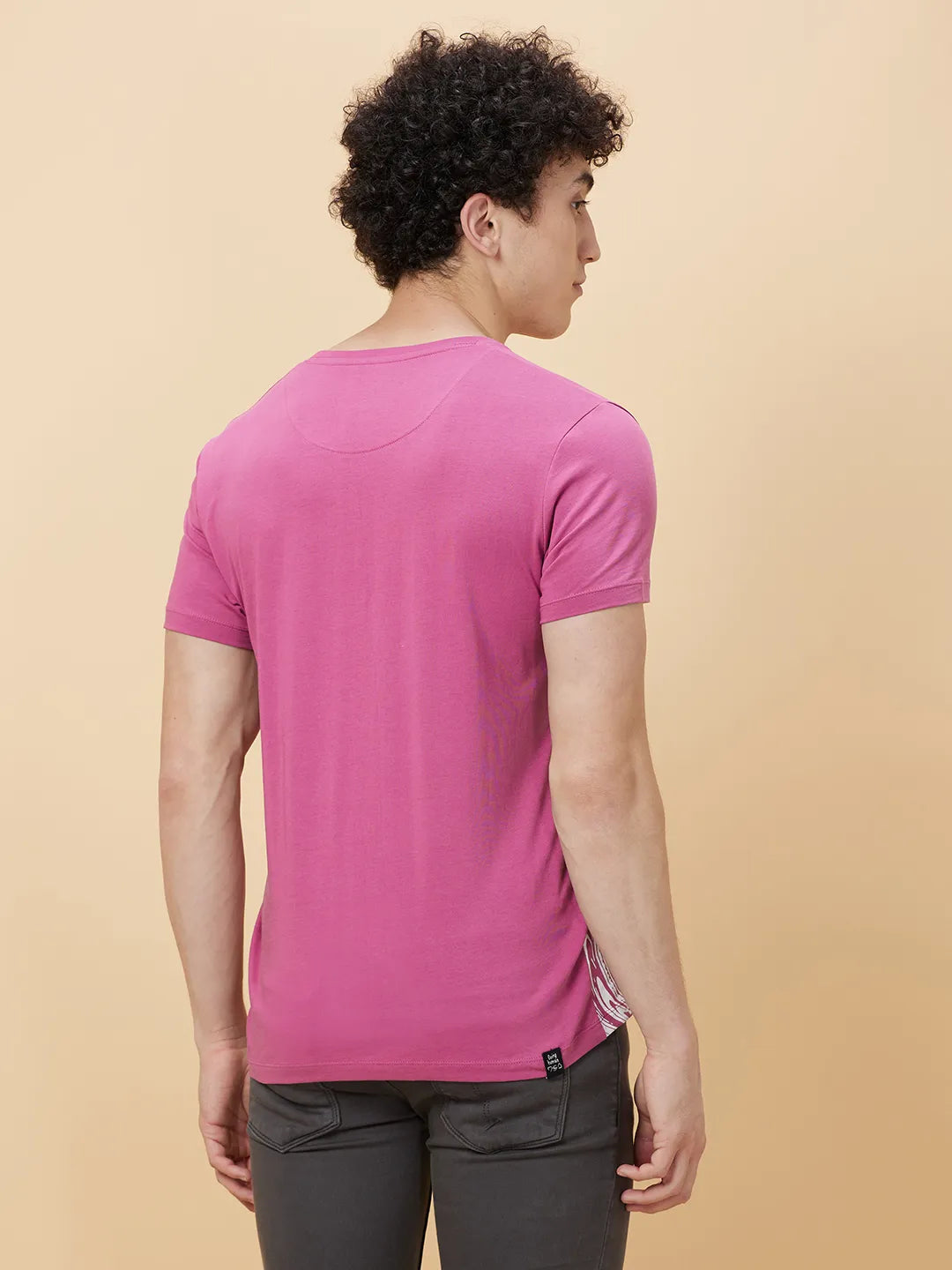 Mauve Haze Regular Fit Round Neck Men's T-Shirt by Being Human Clothing
