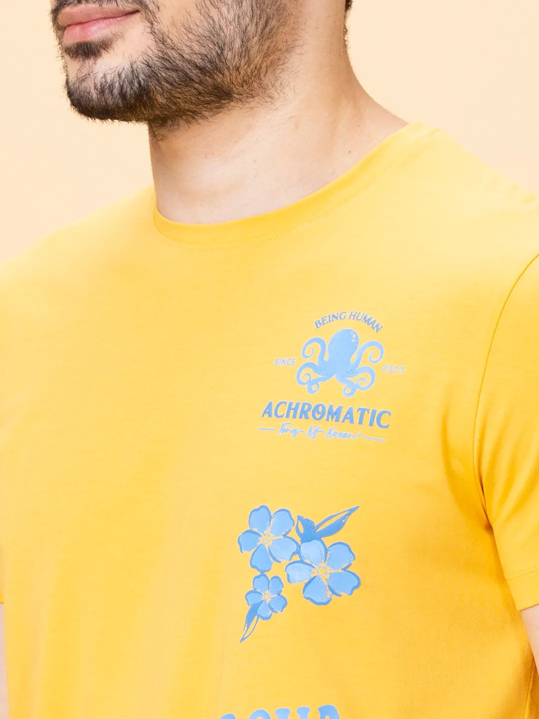 Being Human Clothing Men None T-Shirts-Yellow