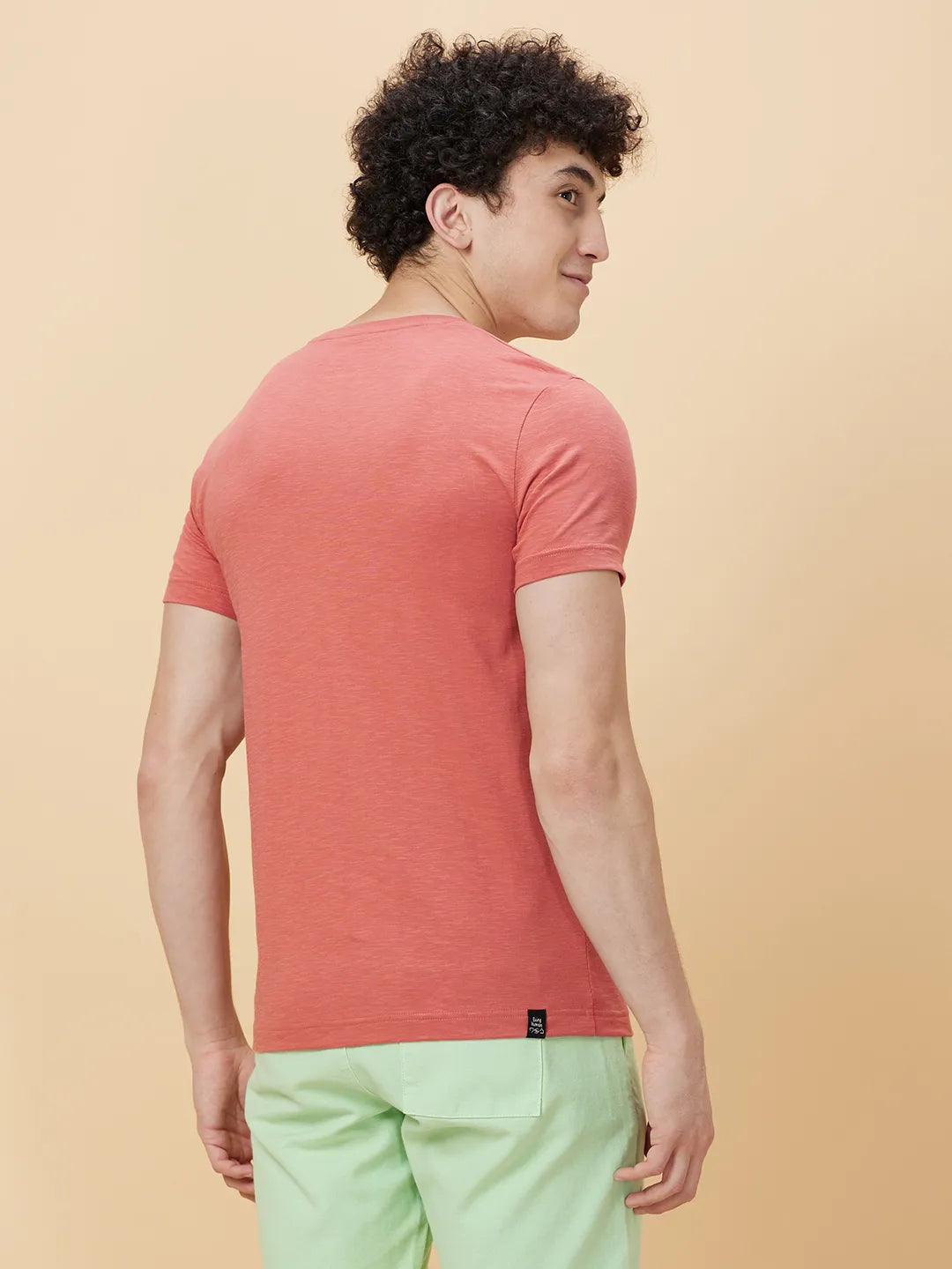 Mineral Red Regular Fit Round Neck Mens' T-Shirt by Being Human Clothing