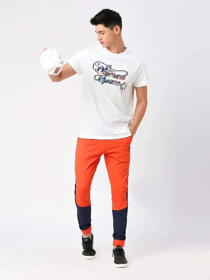 White Regular Fit Round Neck Men's T-Shirt by Being Human Clothing