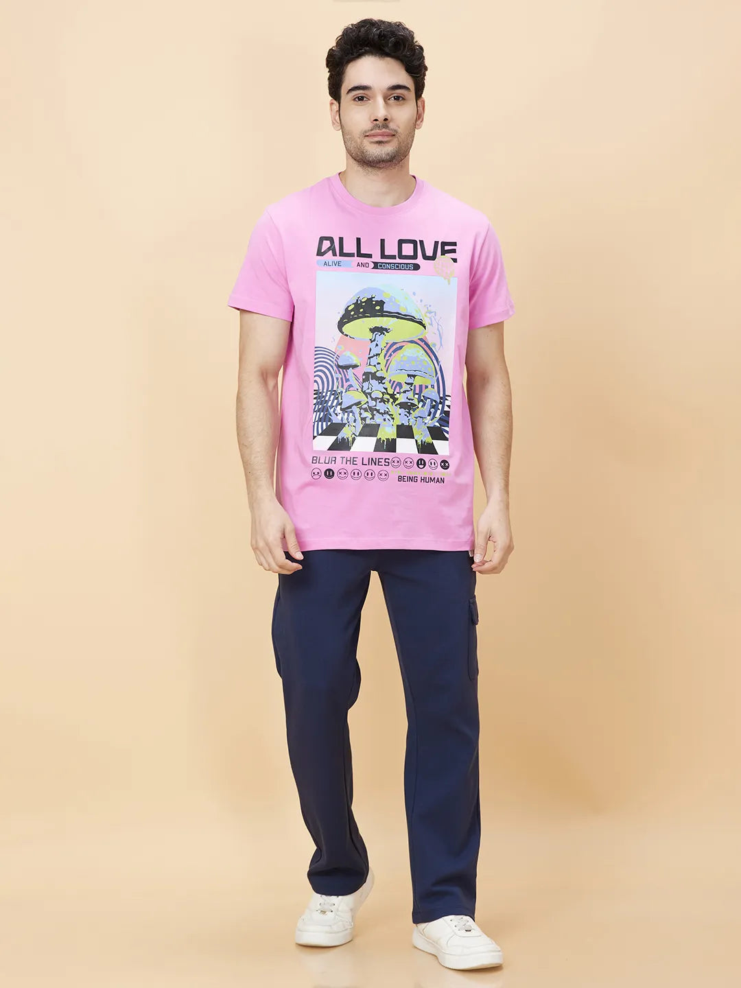 Being Human Clothing Men None T-Shirts-Bebe Pink