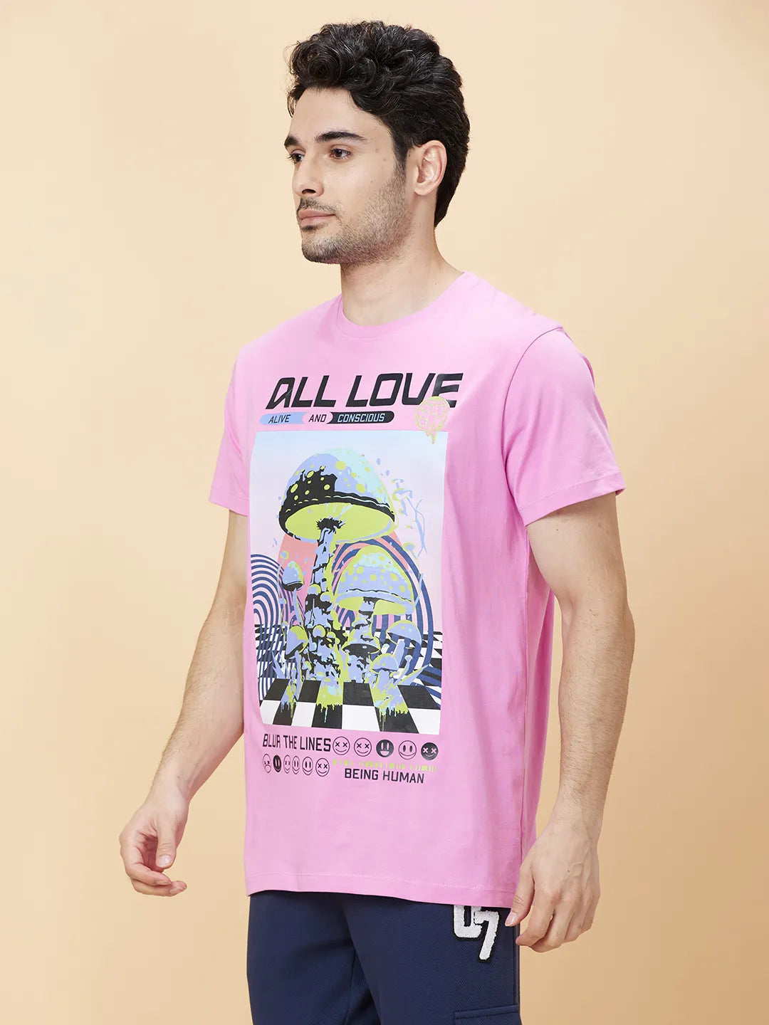 Being Human Clothing Men None T-Shirts-Bebe Pink