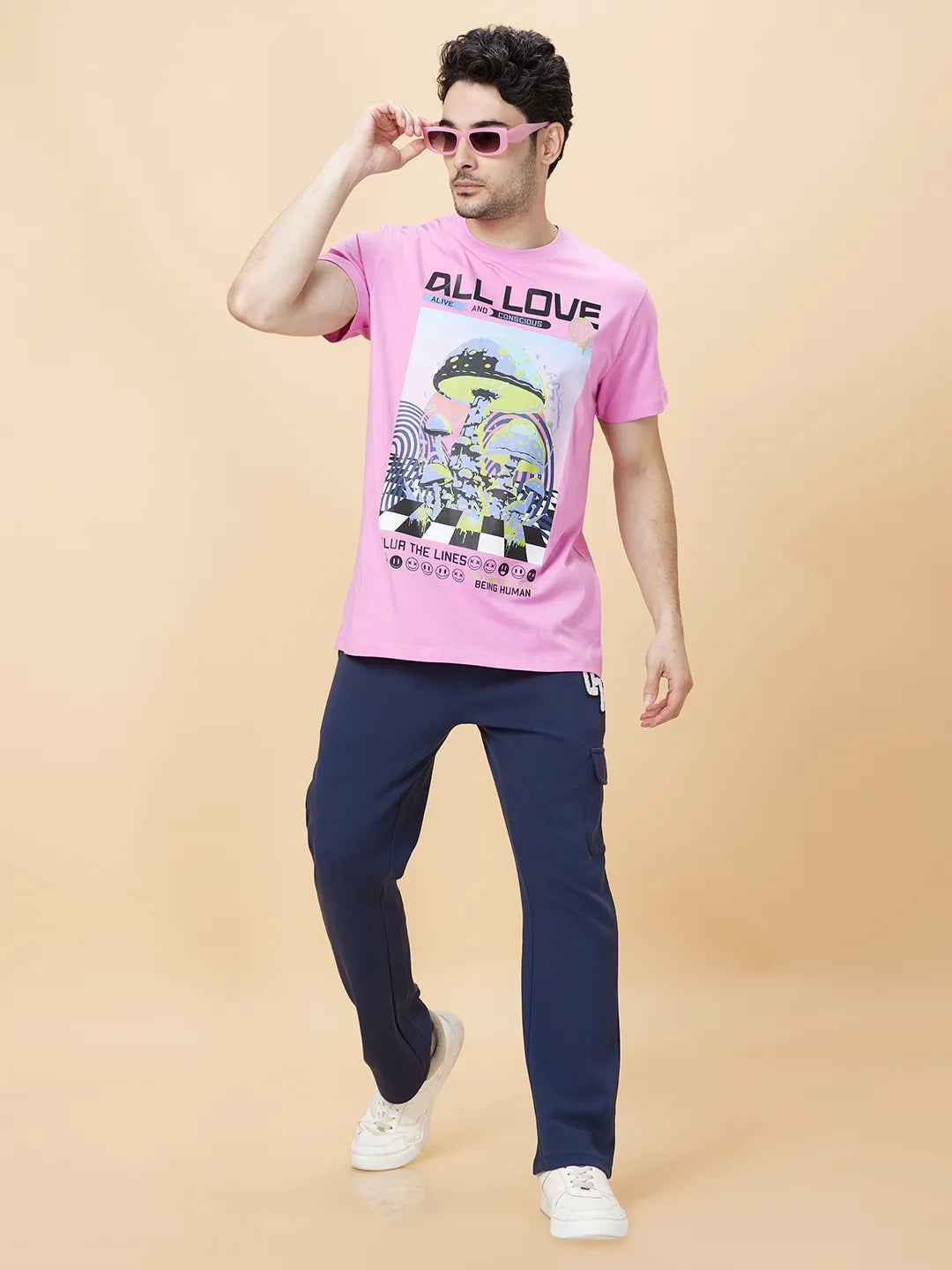 Being Human Clothing Men None T-Shirts-Bebe Pink