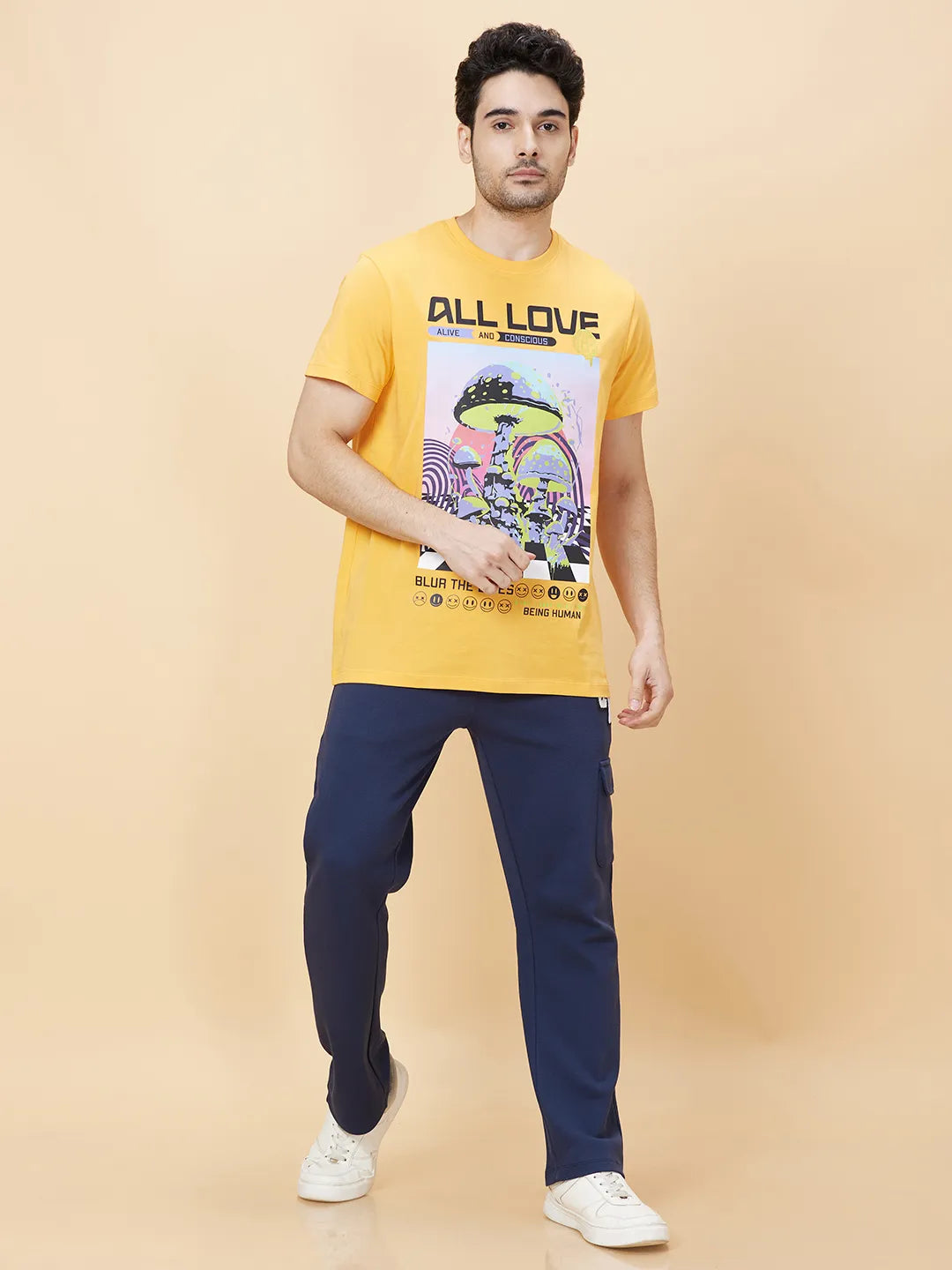 Being Human Clothing Men None T-Shirts-Vibrant Orange