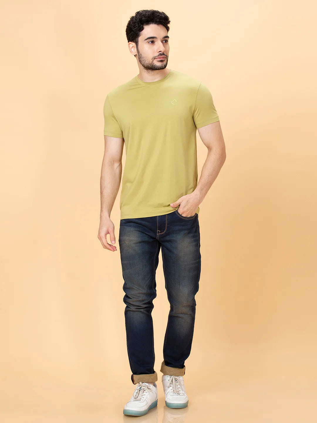 Pista Regular Fit Round Neck Men's T-Shirt by Being Human Clothing
