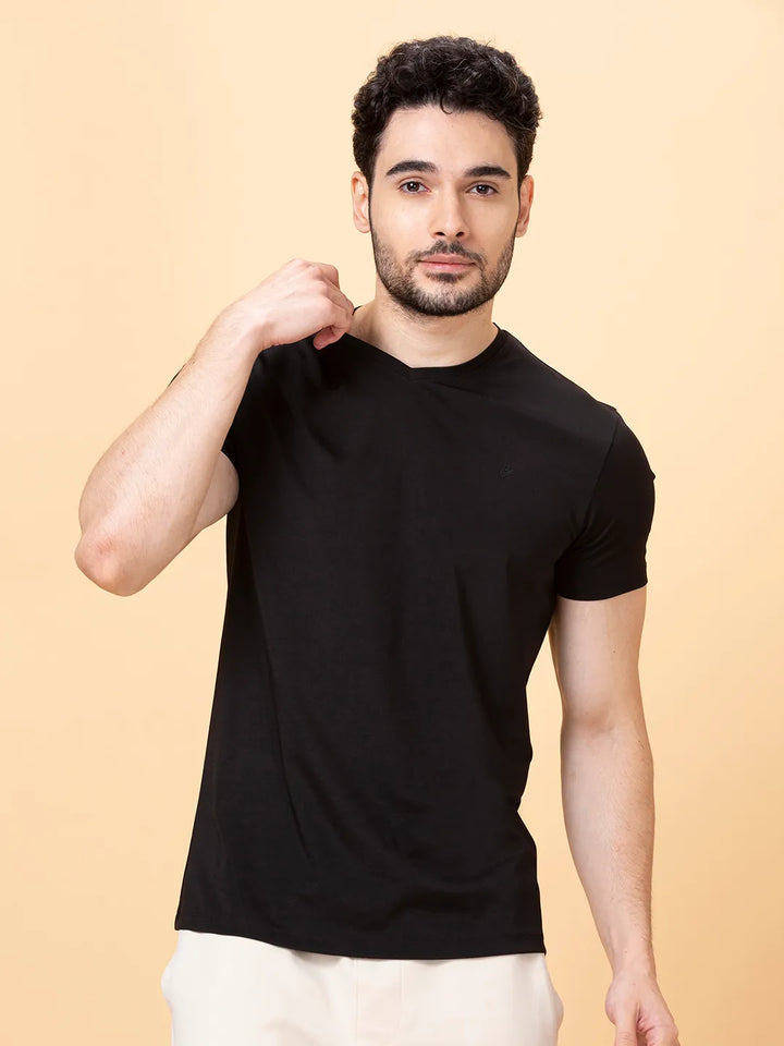 Black V Neck Men's T-Shirt by Being Human Clothing