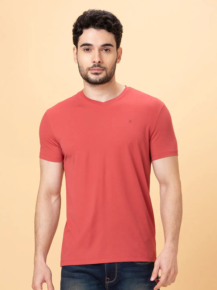 Brick V Neck Men's T-Shirt by Being Human Clothing