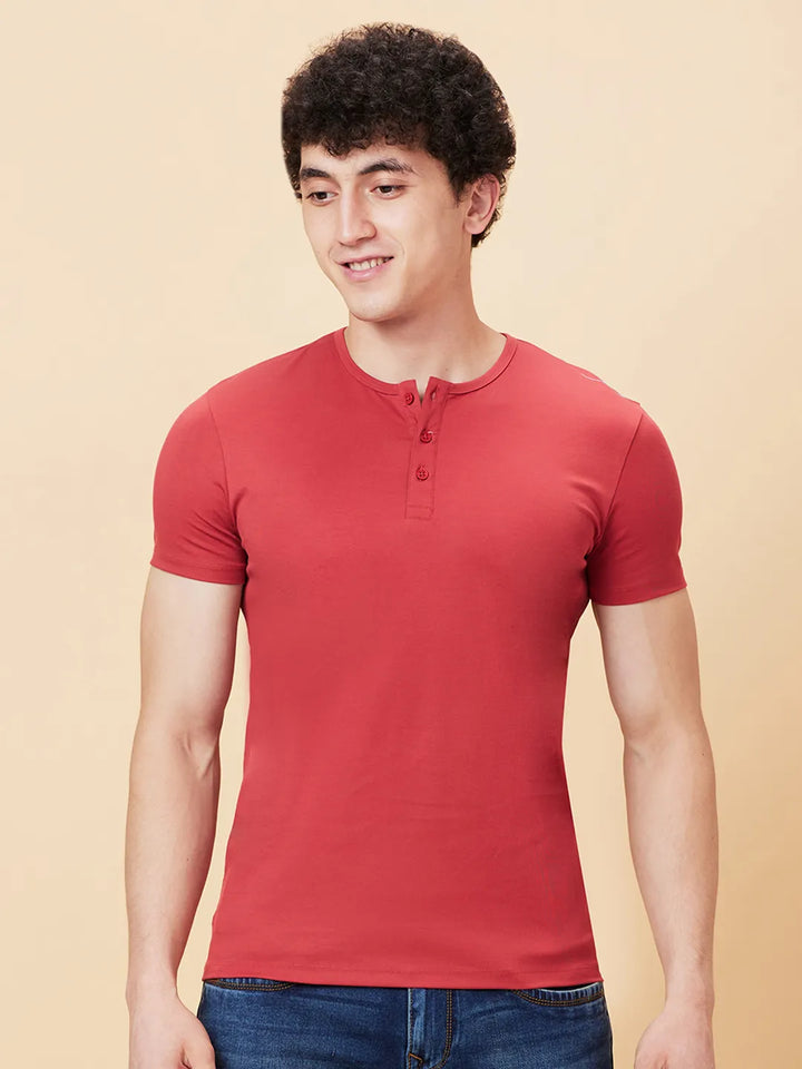 Red Men's Short Sleeves T-Shirt by Being Human Clothing