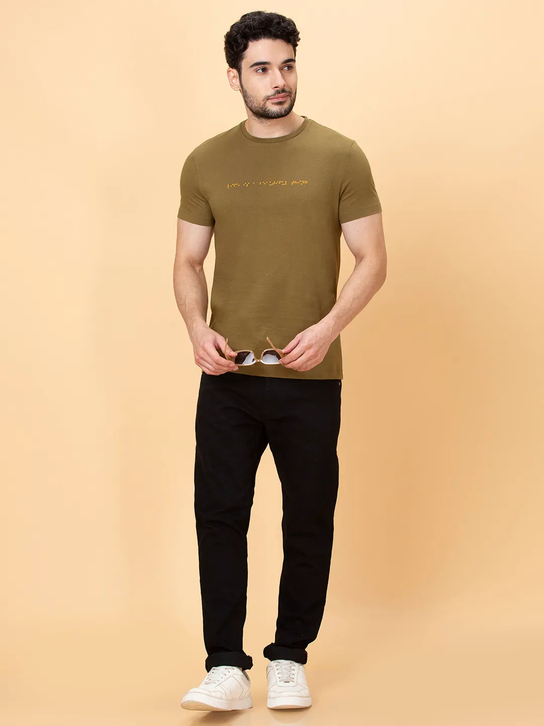 Being Human Clothing Men None T-Shirts-Olive
