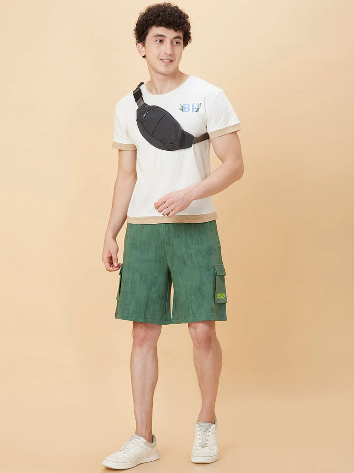 Snow White Regular Fit Round Neck Men's T-Shirt by Being Human Clothing