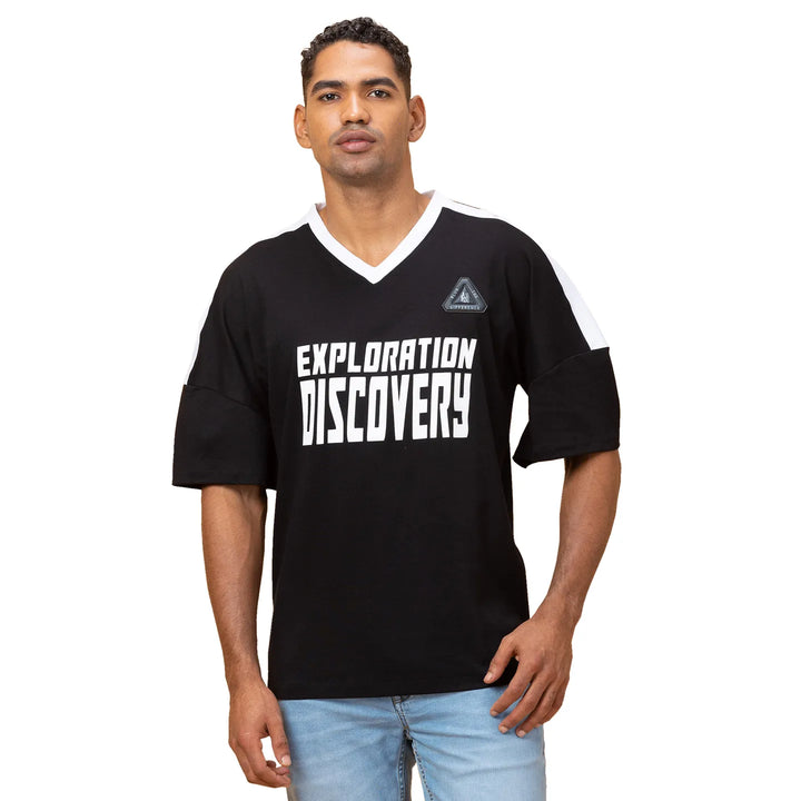 Black Regular Fit Men's T-Shirt by Being Human Clothing