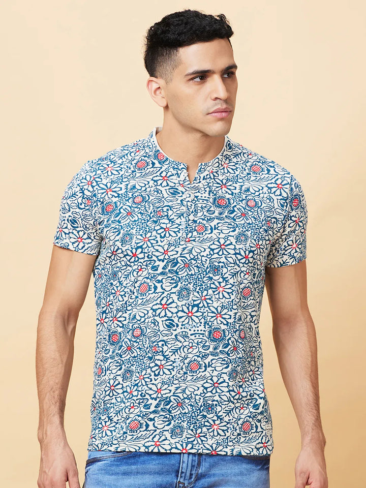 Regular Fit Round Neck Men's T-Shirt by Being Human Clothing