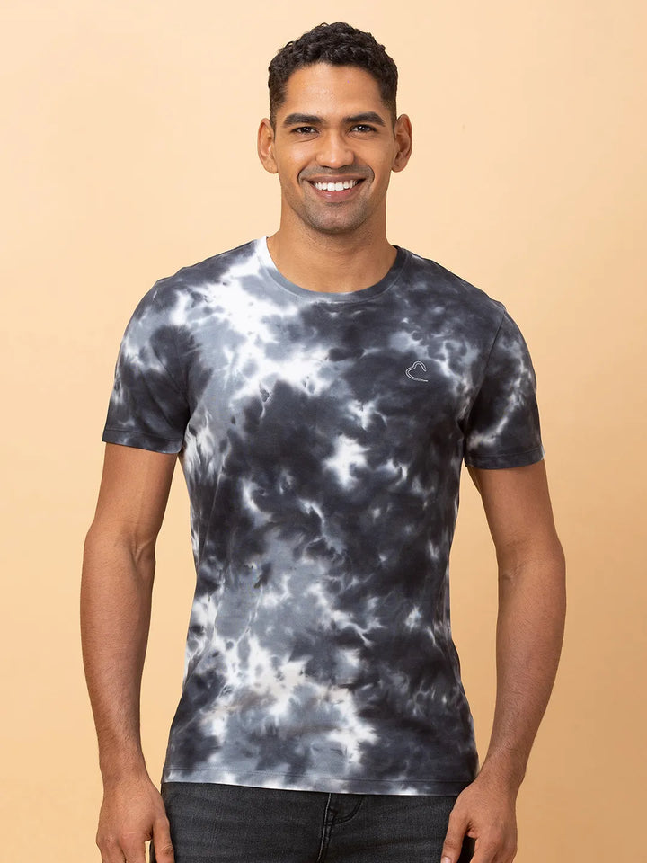 Navy Slim Fit Round Neck Men's T-Shirt by Being Human Clothing