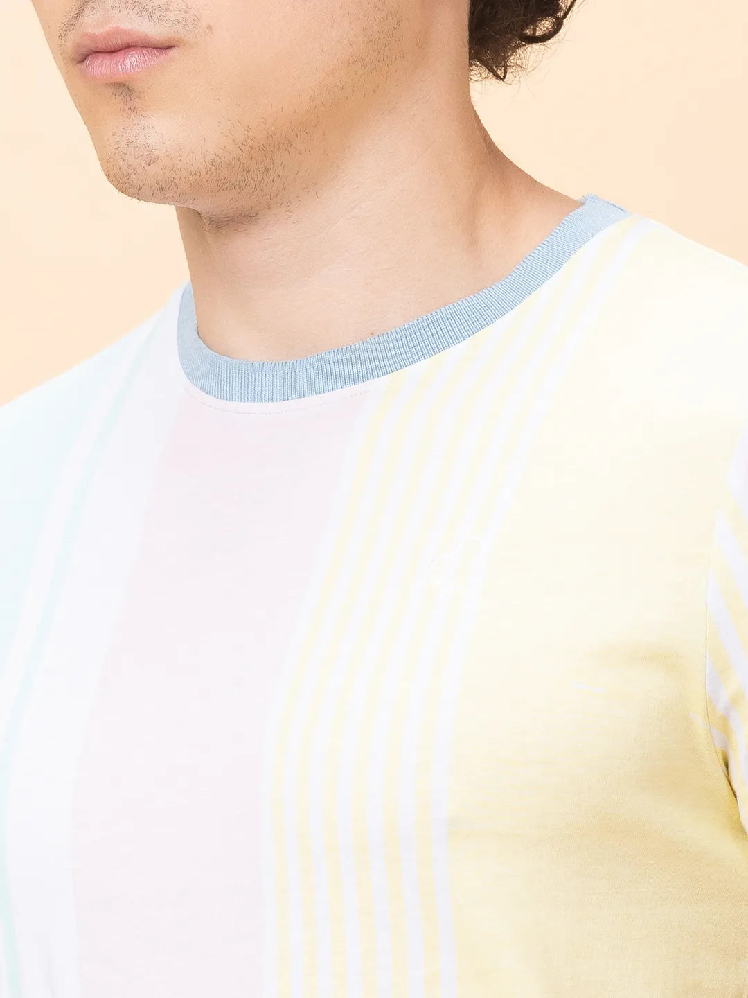 White Regular Fit Round Neck Mens' T-Shirt by Being Human Clothing