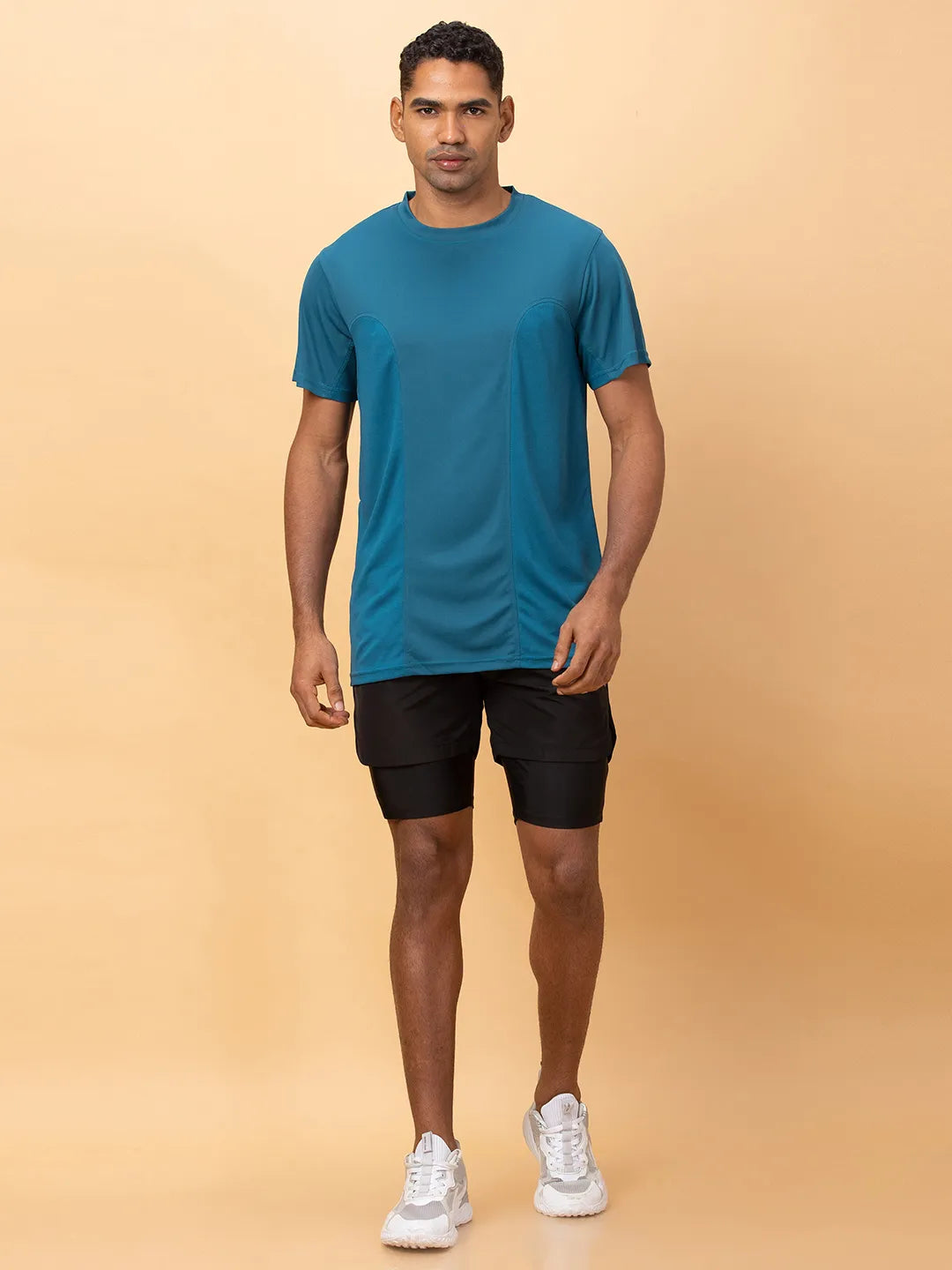 Pacific Blue Easy Fit Round Neck Men's T-Shirt by Being Human Clothing