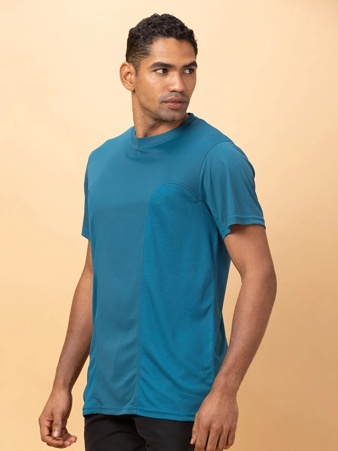 Pacific Blue Easy Fit Round Neck Men's T-Shirt by Being Human Clothing