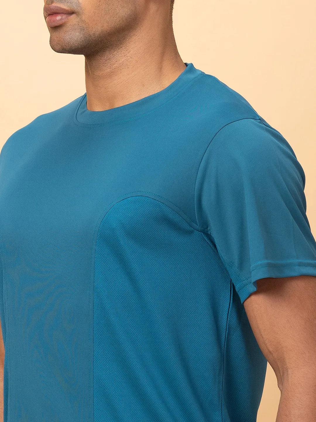 Pacific Blue Easy Fit Round Neck Men's T-Shirt by Being Human Clothing