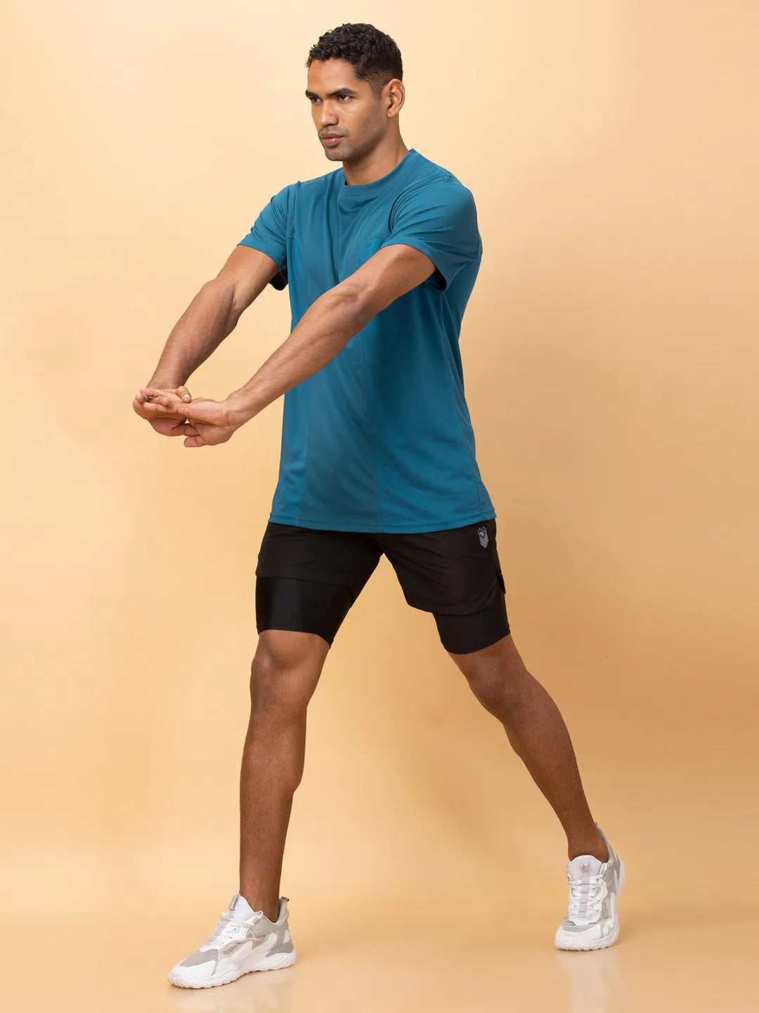 Pacific Blue Easy Fit Round Neck Men's T-Shirt by Being Human Clothing