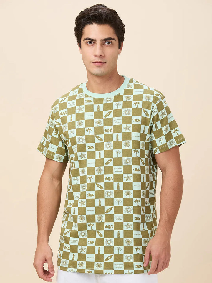 Mint Easy Fit Round Neck Men's T-Shirt by Being Human Clothing