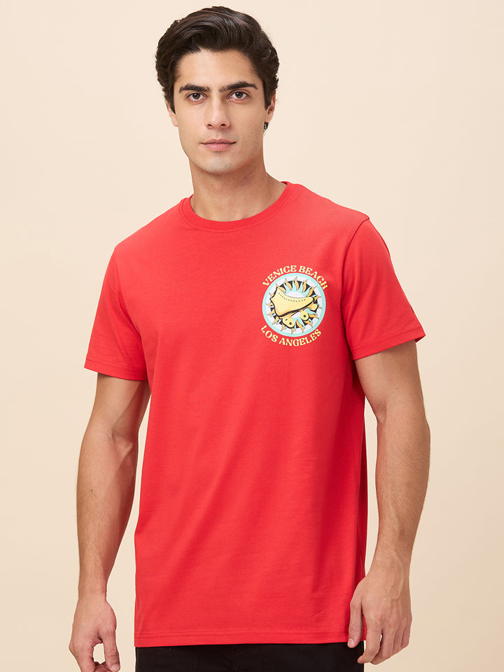 True Red Easy Fit Round Neck Mens T-shirt