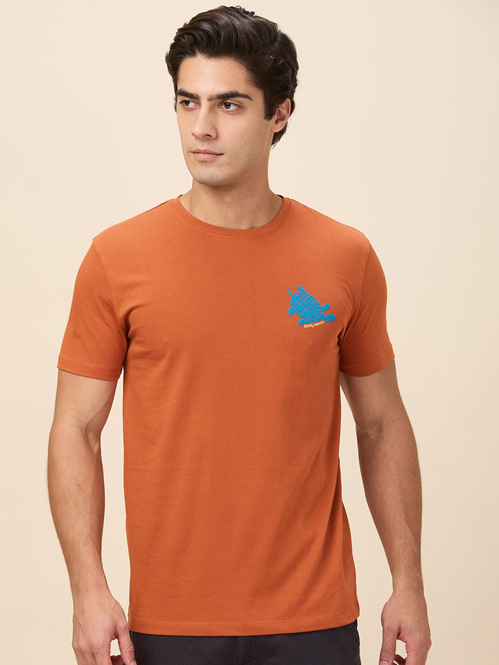 Amber Slim Fit Round Neck Mens T-shirt