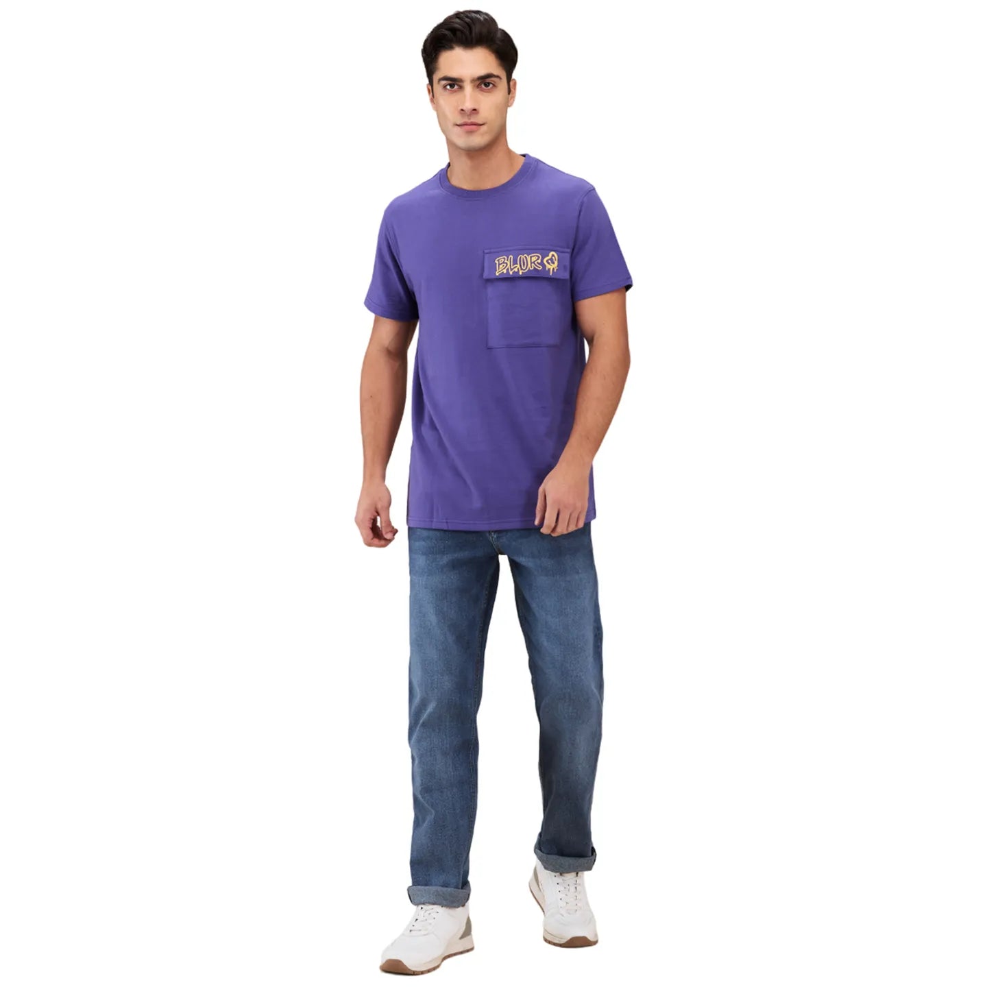Future Dusk Slim Fit Round Neck Men's T-Shirt by Being Human Clothing