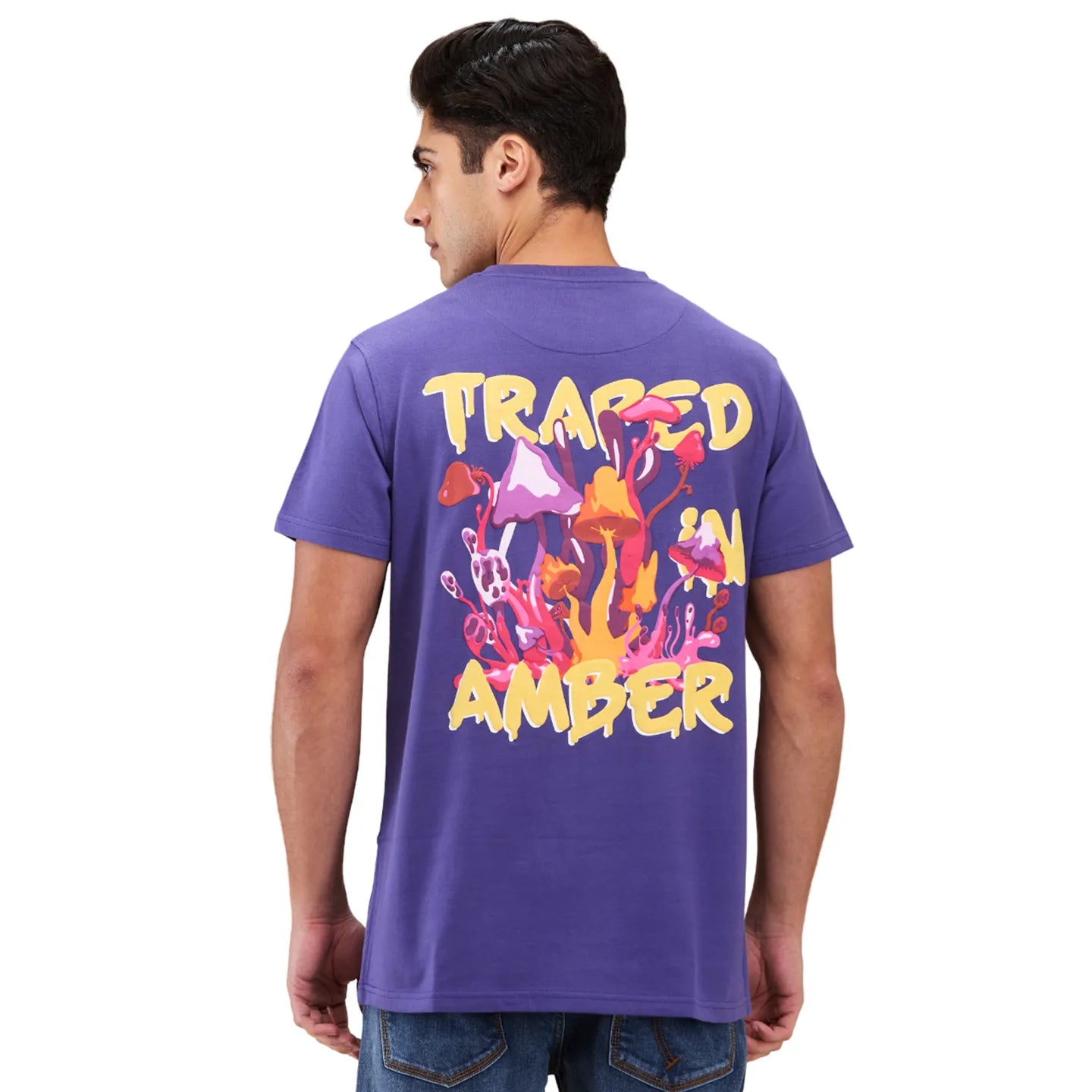 Future Dusk Slim Fit Round Neck Men's T-Shirt by Being Human Clothing