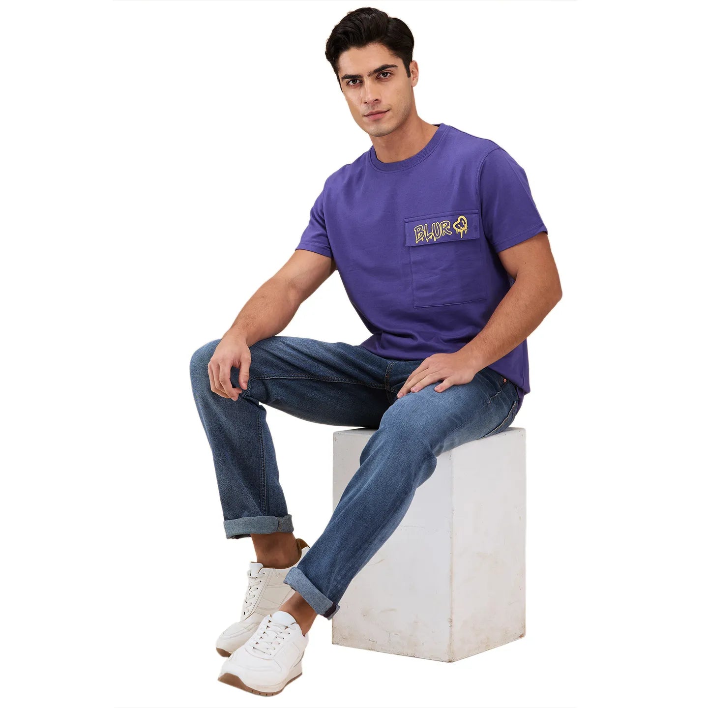 Future Dusk Slim Fit Round Neck Men's T-Shirt by Being Human Clothing