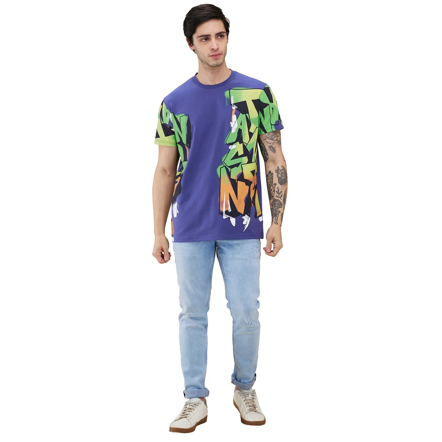 Future Dusk Easy Fit Round Neck Men's T-Shirt by Being Human Clothing