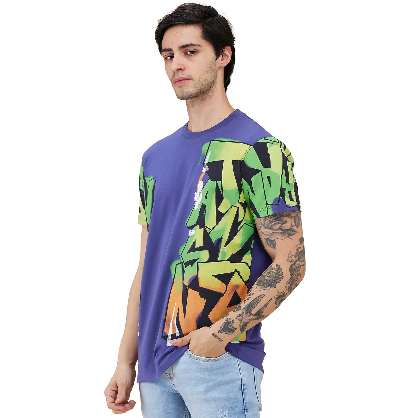 Future Dusk Easy Fit Round Neck Men's T-Shirt by Being Human Clothing