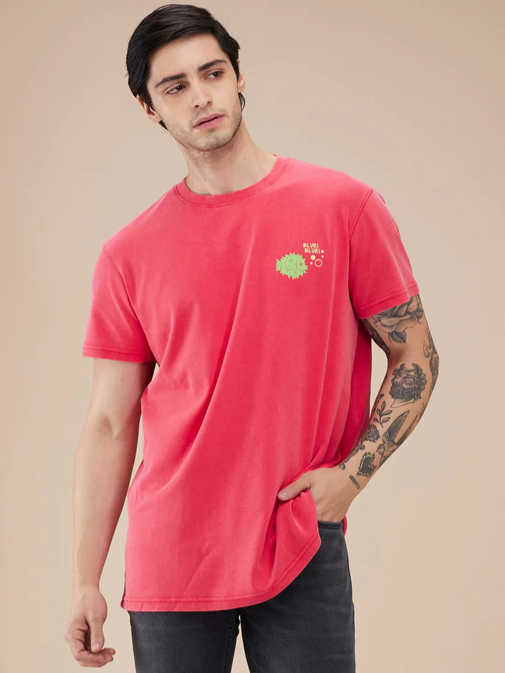 Raspberry Easy Fit Round Neck Men's T-Shirt by Being Human Clothing