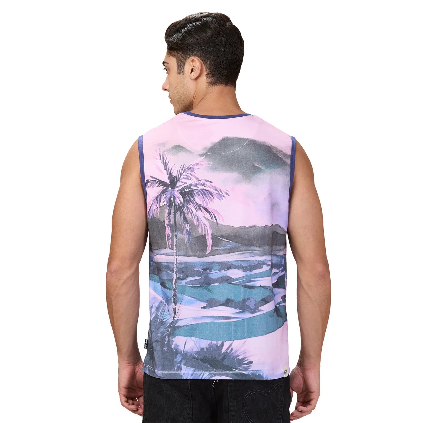 White Slim Fit Round Neck Men's T-Shirt by Being Human Clothing