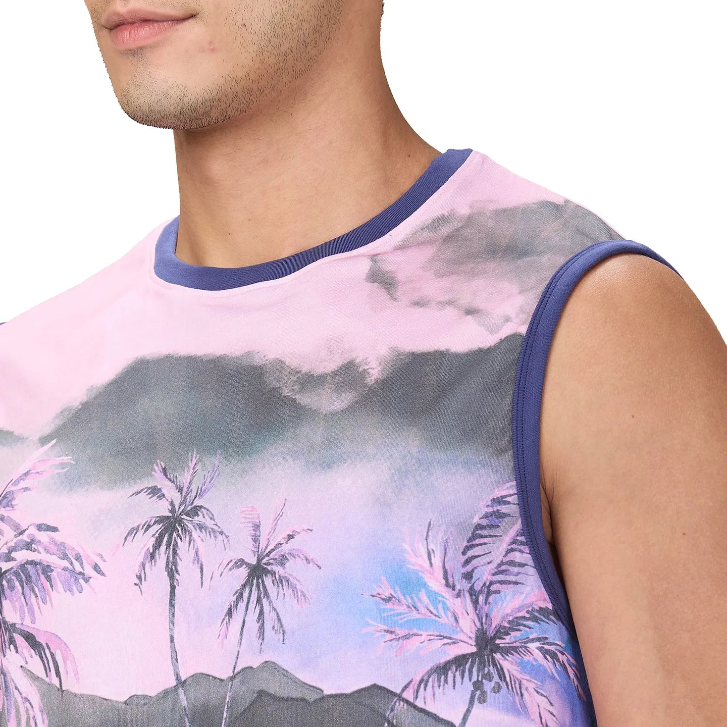 White Slim Fit Round Neck Men's T-Shirt by Being Human Clothing